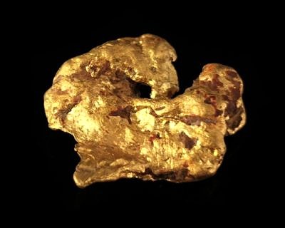 Zlato nuget - Přírodní nuget zlata ve tvaru srdce.