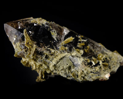 Smoky quartz, epidote - Strzegom Andrzej III quarry, Poland